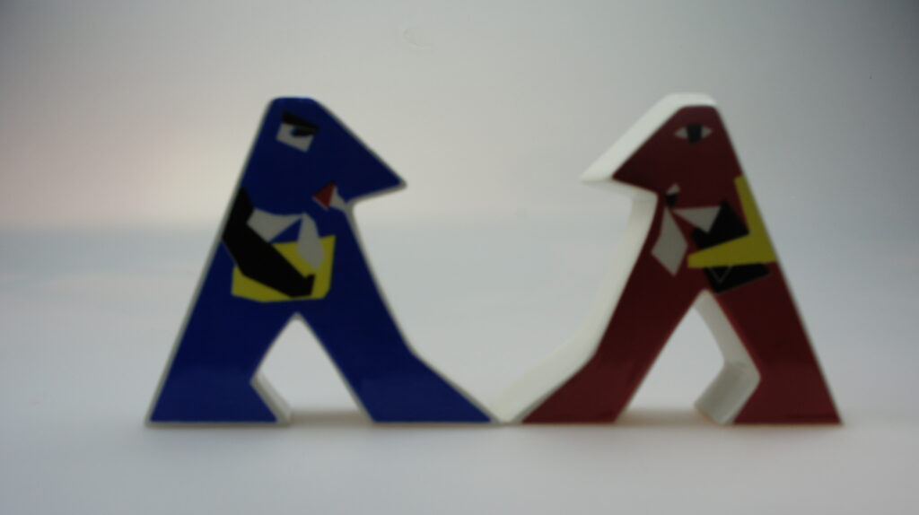 Lopertjes - Jan Snoeck - categorie Kunstenaars - peper en zoutstel verzamelen (1)