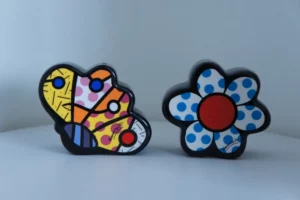 Peper- en zoutstel bloemen, Romero Britto design