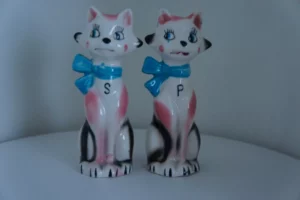 Katten peper zoutstel T64 vintage Japan jaren ’60